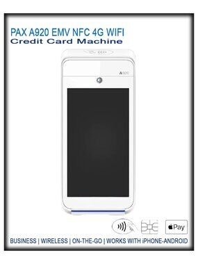 PAX A920 EMV NFC 4G WIFI Credit Card Machine New Open Box